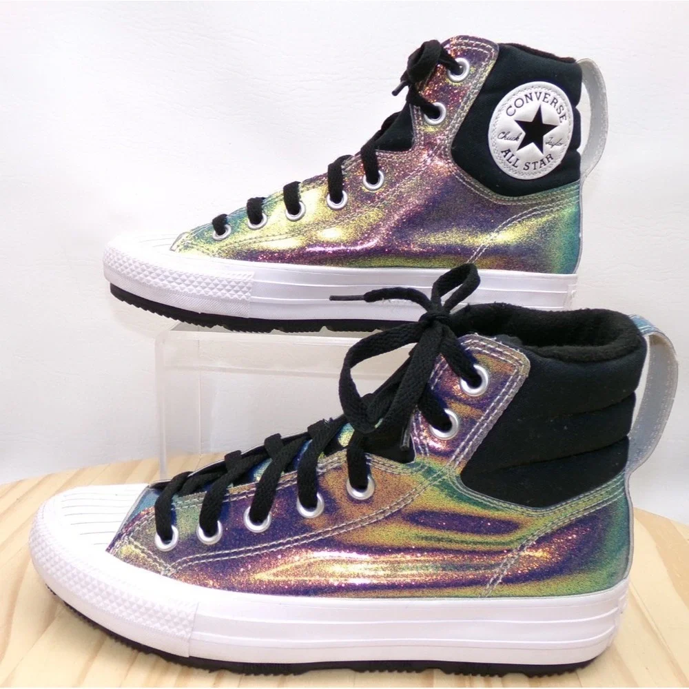 Converse Counter Climate Berkshire Boot Kids Sz 6 Iridescent Holographic Glitter